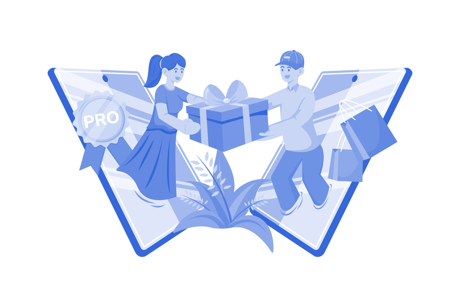 M535_Shopping Online Illustration Pack M535_Shopping Online Illustration Pack