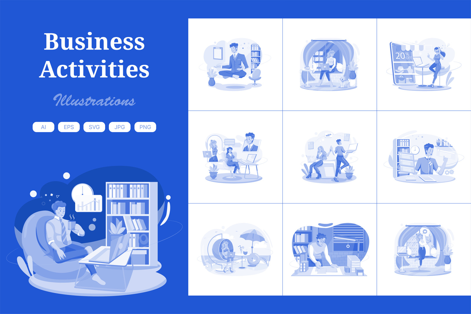 M534_Business Activities Illustration Pack