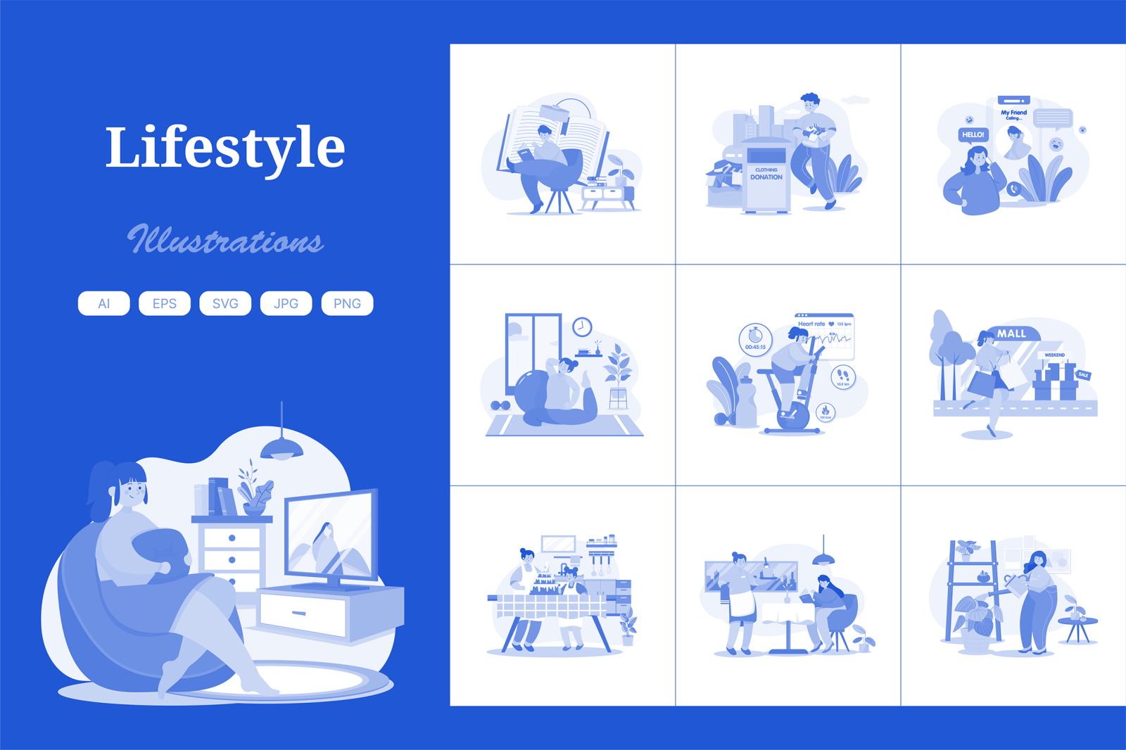 M532_Daily Lifestyle Illustration Pack M532_Daily Lifestyle Illustration Pack