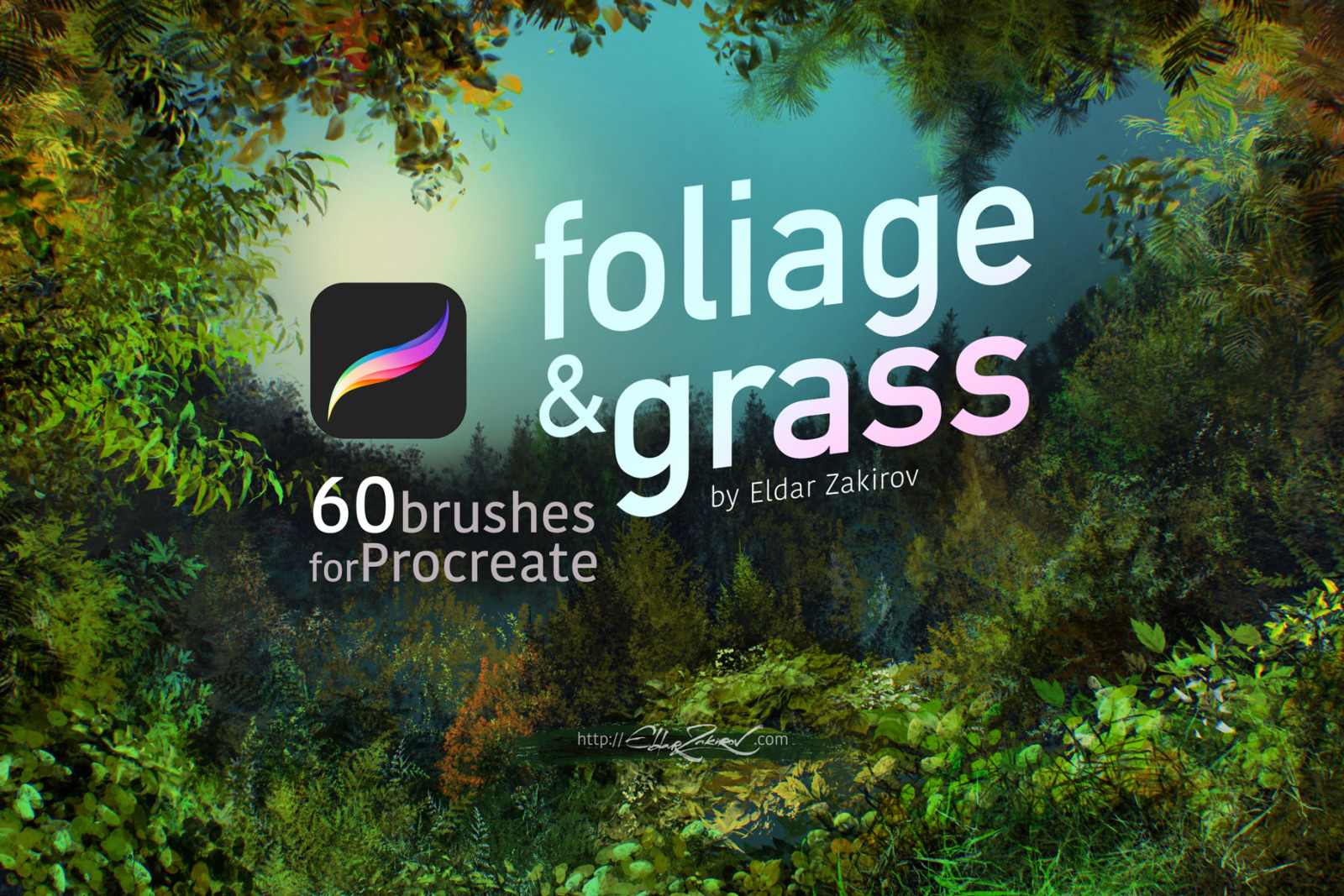 Foliage & Grass: 60 Foliage, Grass and Moss brushes for Procreate Foliage & Grass: 60 Foliage, Grass and Moss brushes for Procreate