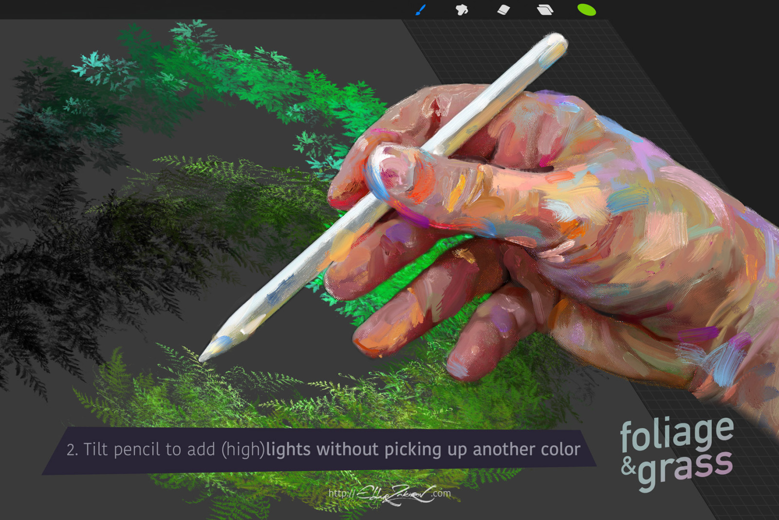 Foliage &amp; Grass: 60 Foliage, Grass and Moss brushes for Procreate