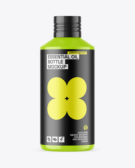 Glossy Essential Oil Bottle Mockup - Treatment