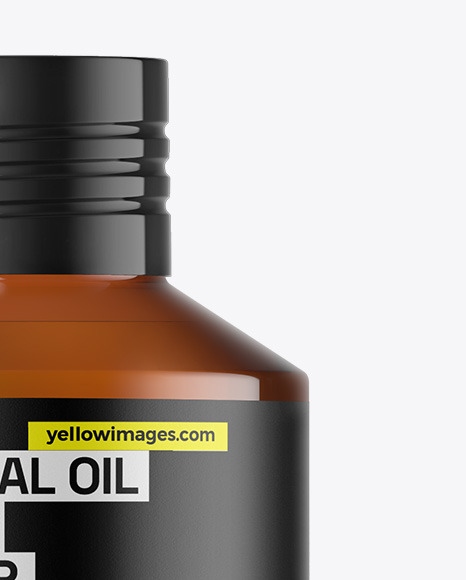 Amber Glass Essential Oil Bottle Mockup