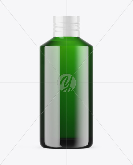 Green Glass Essential Oil Bottle Mockup