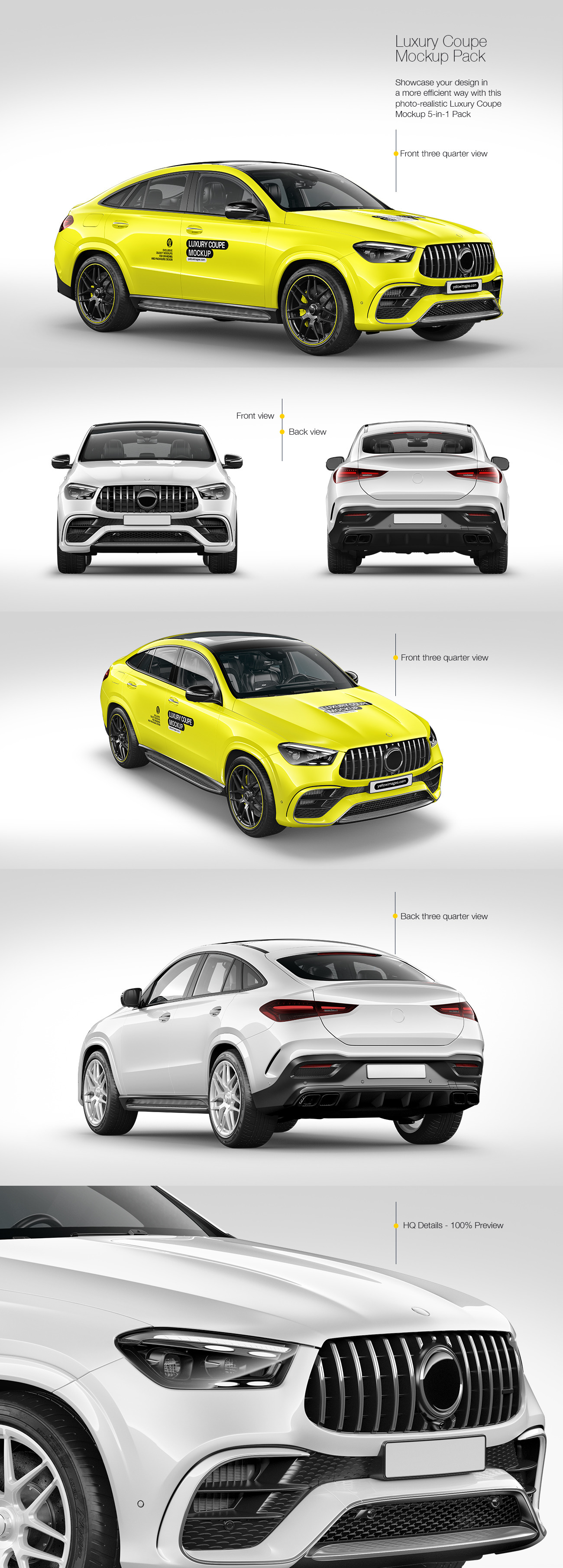 Luxure Coupe Mockup - Pack