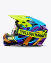 Motocross Helmet Mockup - Side View