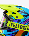 Motocross Helmet Mockup - Side View