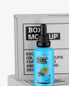 Paper Boxes With Matte Dropper Bottle Mockup