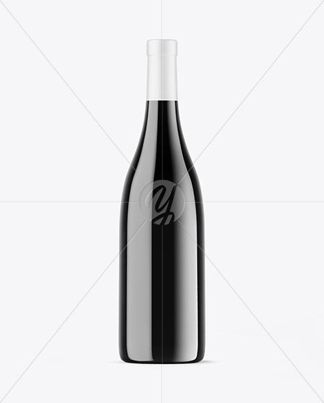 Dark Glass Wine Bottle Mockup