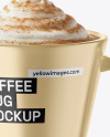 Cappuccino Coffee Metallic Mug Mockup