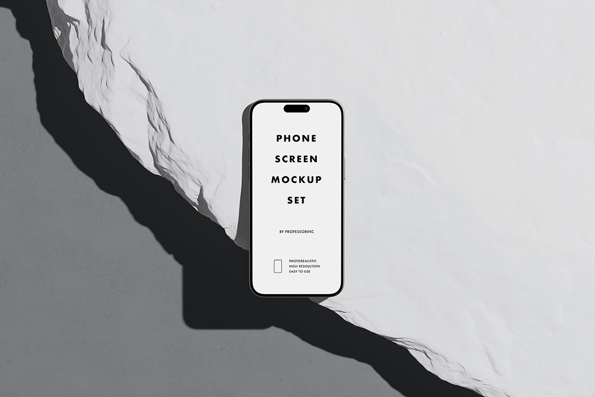 iPhone 15 Pro Max Screen Mockup Set iPhone 15 Pro Max Screen Mockup Set