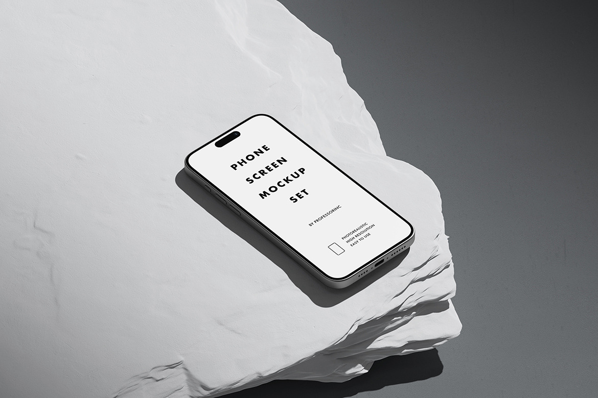 iPhone 15 Pro Max Screen Mockup Set iPhone 15 Pro Max Screen Mockup Set