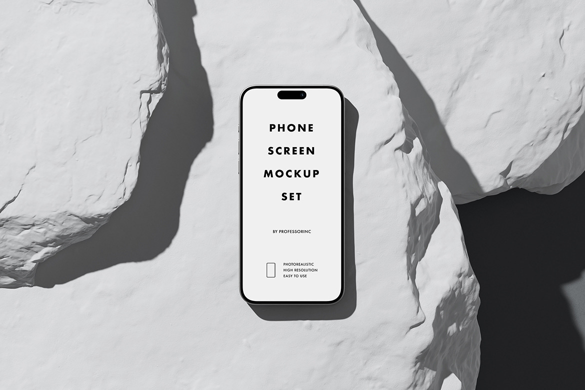 iPhone 15 Pro Max Screen Mockup Set iPhone 15 Pro Max Screen Mockup Set