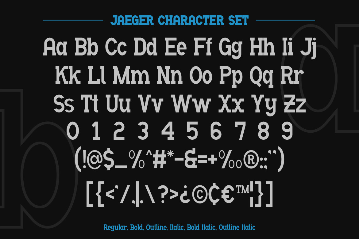 Jaeger - Modern Serif Font Family Jaeger - Modern Serif Font Family