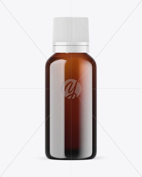 Amber Glass Essential Oil Bottle Mockup