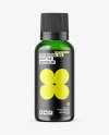 Green Glass Essential Oil Bottle Mockup