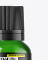 Green Glass Essential Oil Bottle Mockup