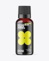 Dark Amber Glass Essential Oil Bottle Mockup