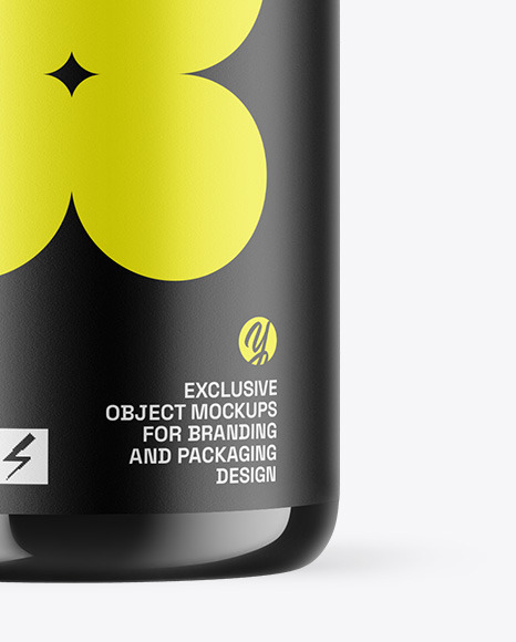 Dark Amber Glass Essential Oil Bottle Mockup