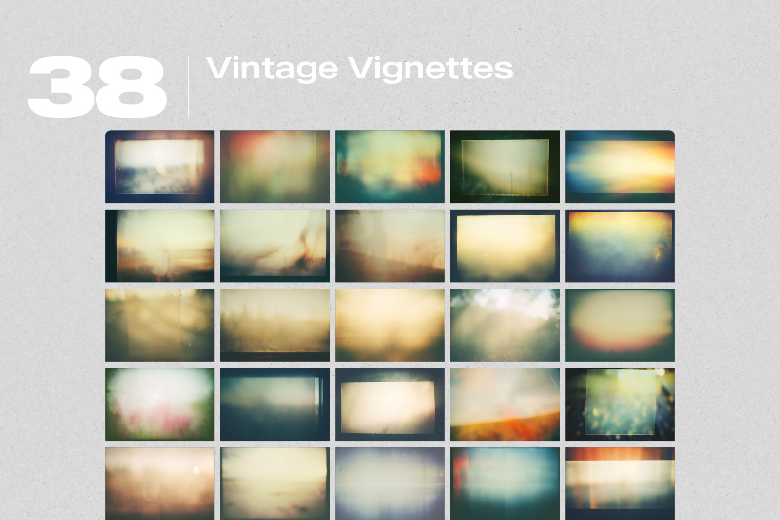 38 Vintage Vignettes Photo Effect Overlays