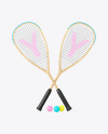 Squash Wooden Rackets & Balls Mockup