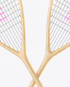 Squash Wooden Rackets & Balls Mockup