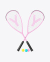 Matte Squash Rackets & Balls Mockup