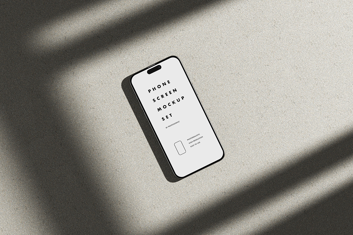 iPhone 15 Pro Max Screen Mockup Set iPhone 15 Pro Max Screen Mockup Set