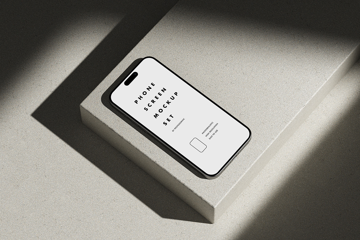 iPhone 15 Pro Max Screen Mockup Set iPhone 15 Pro Max Screen Mockup Set