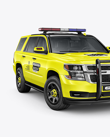 Police SUV Mockup - Half Side View