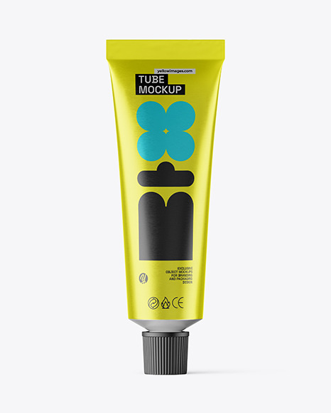 Metallic Tube Mockup - Gright+digital+tube