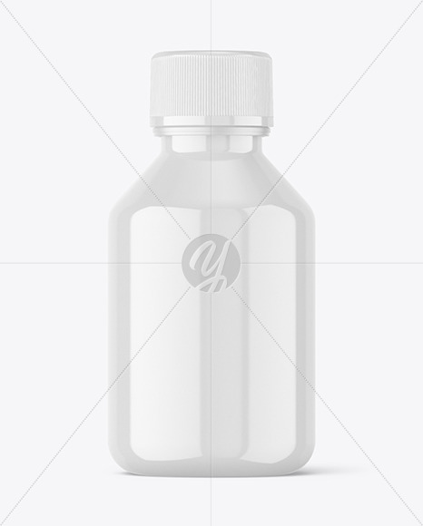 Glossy Syrup Bottle Mockup Glossy Syrup Bottle Mockup