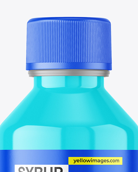 Glossy Syrup Bottle Mockup Glossy Syrup Bottle Mockup