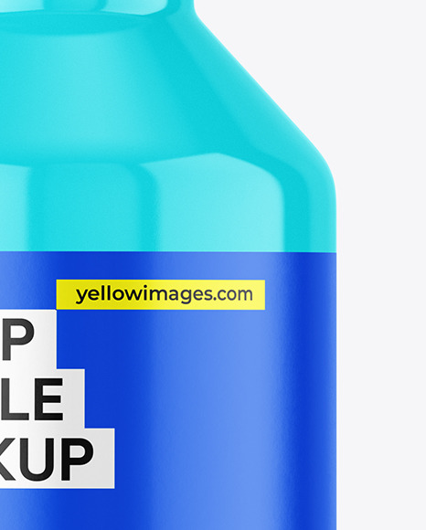 Glossy Syrup Bottle Mockup Glossy Syrup Bottle Mockup