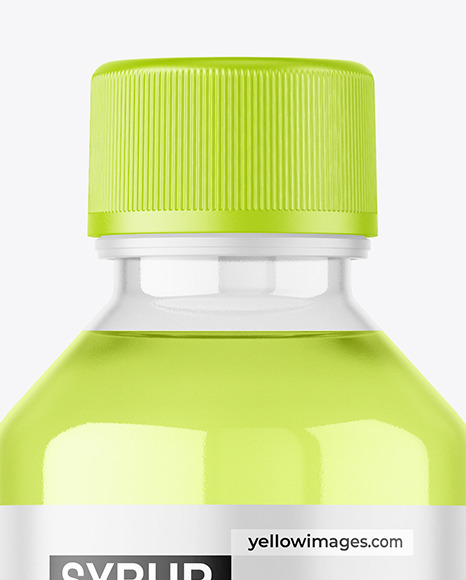 Clear Syrup Bottle Mockup