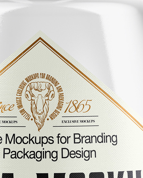 Clear Glass Vodka Bottle Mockup