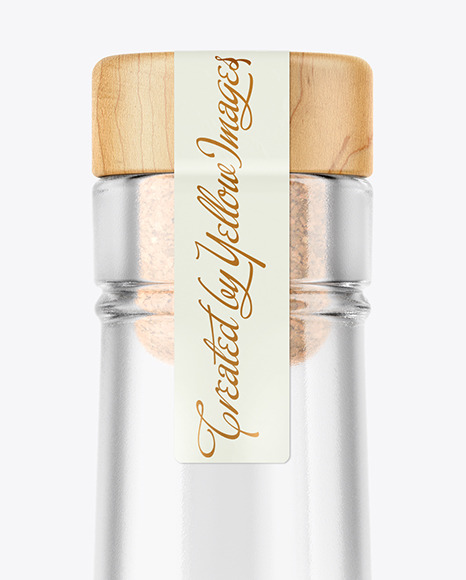 Clear Glass Vodka Bottle Mockup