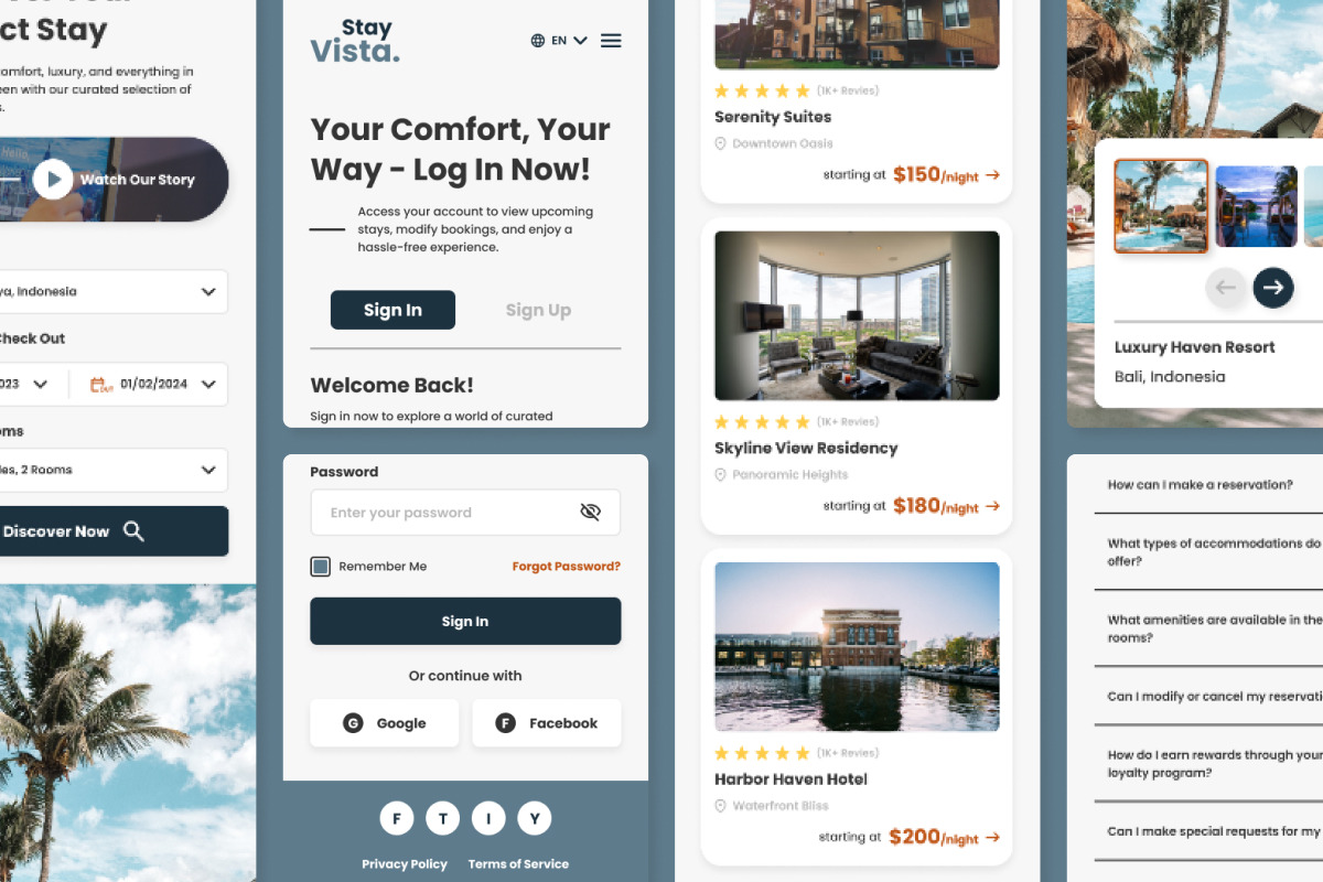 StayVista - Hotel Booking Web Landing Page