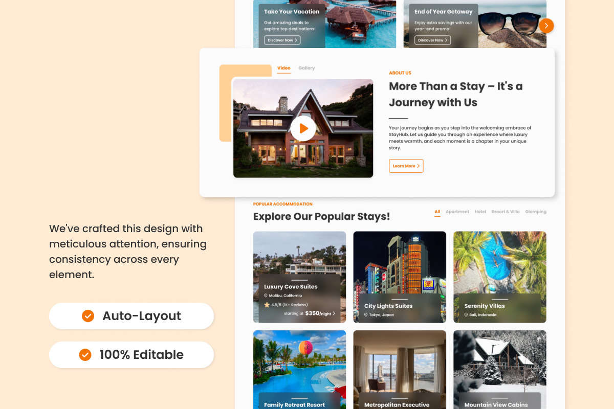 StayHub - Hotel Booking Web Landing Page