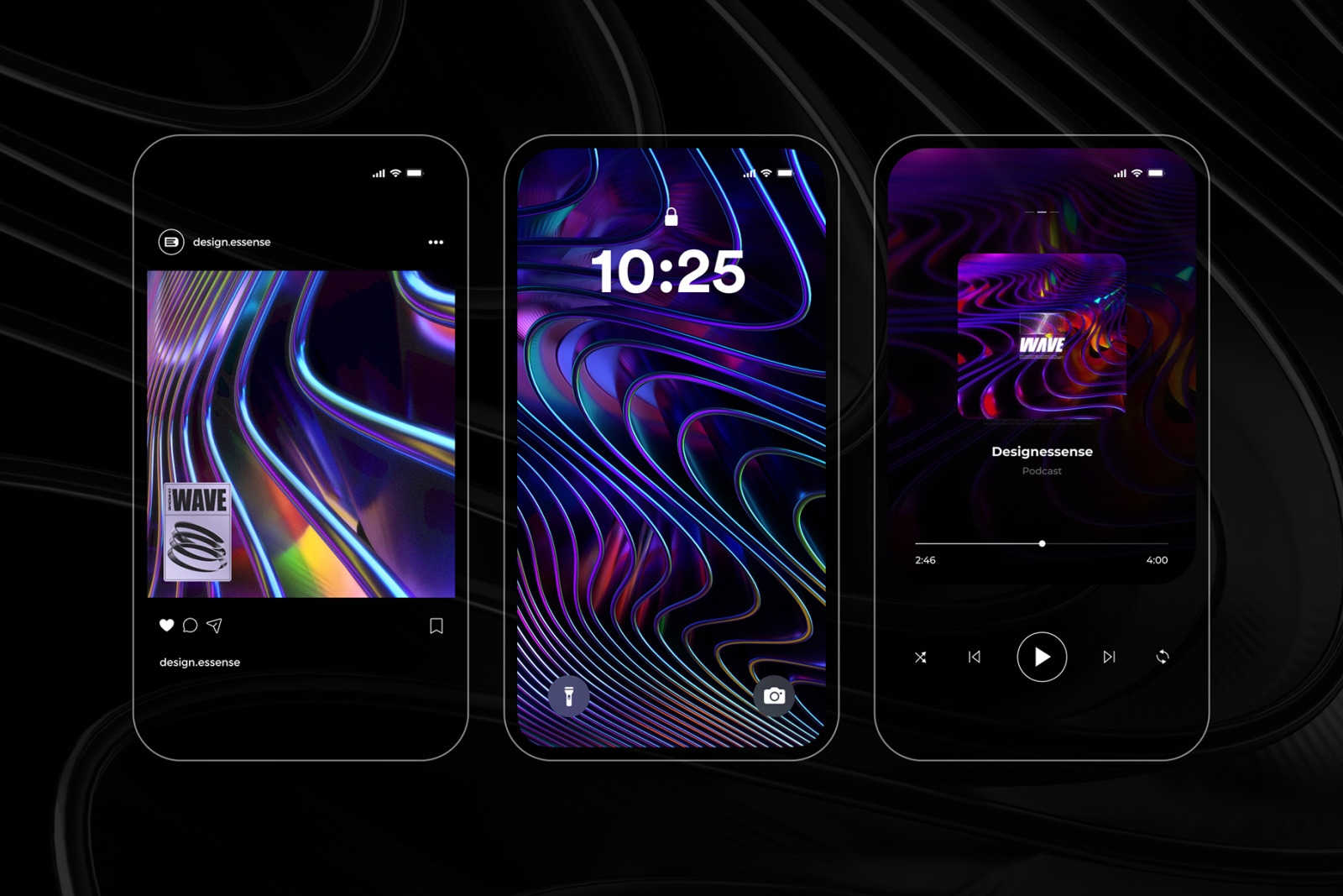 Glossy Waves Backgrounds & Shapes Glossy Waves Backgrounds & Shapes