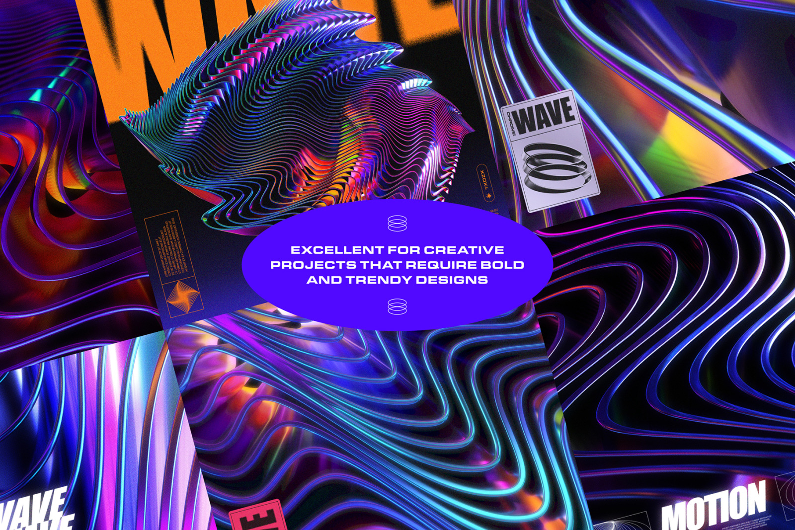 Glossy Waves Backgrounds & Shapes Glossy Waves Backgrounds & Shapes
