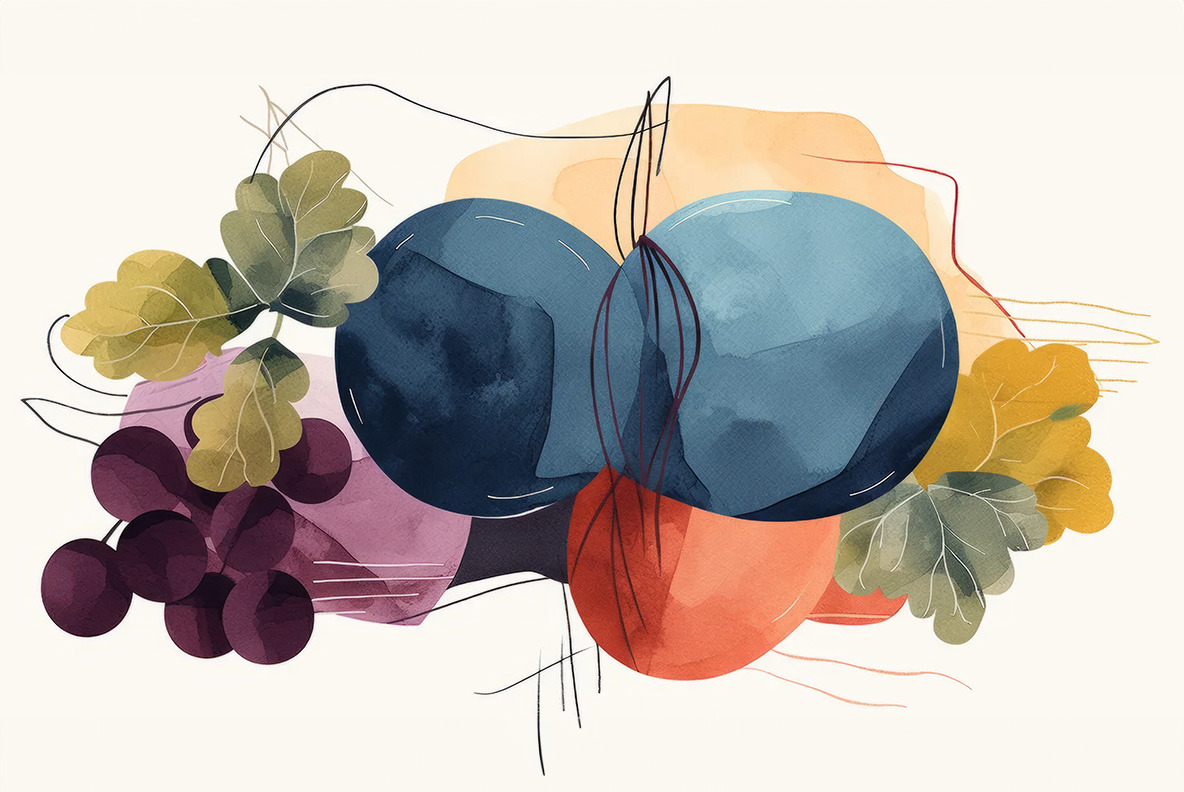 Fruits naive art Fruits naive art