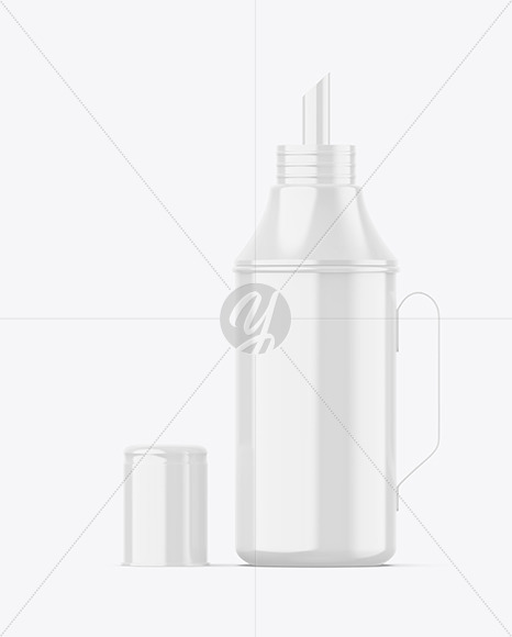 Glossy Opened Oil Dispenser Bottle Mockup