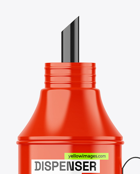 Glossy Opened Oil Dispenser Bottle Mockup