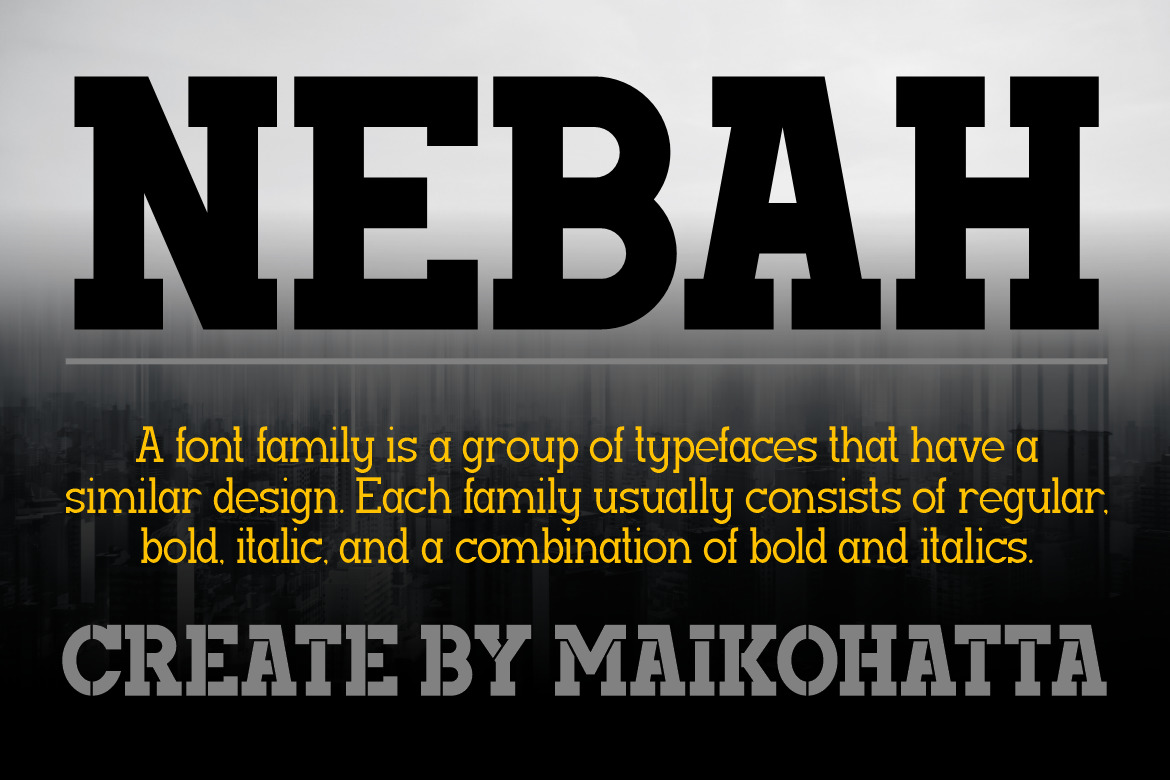 Nebah - Modern Family Typeface