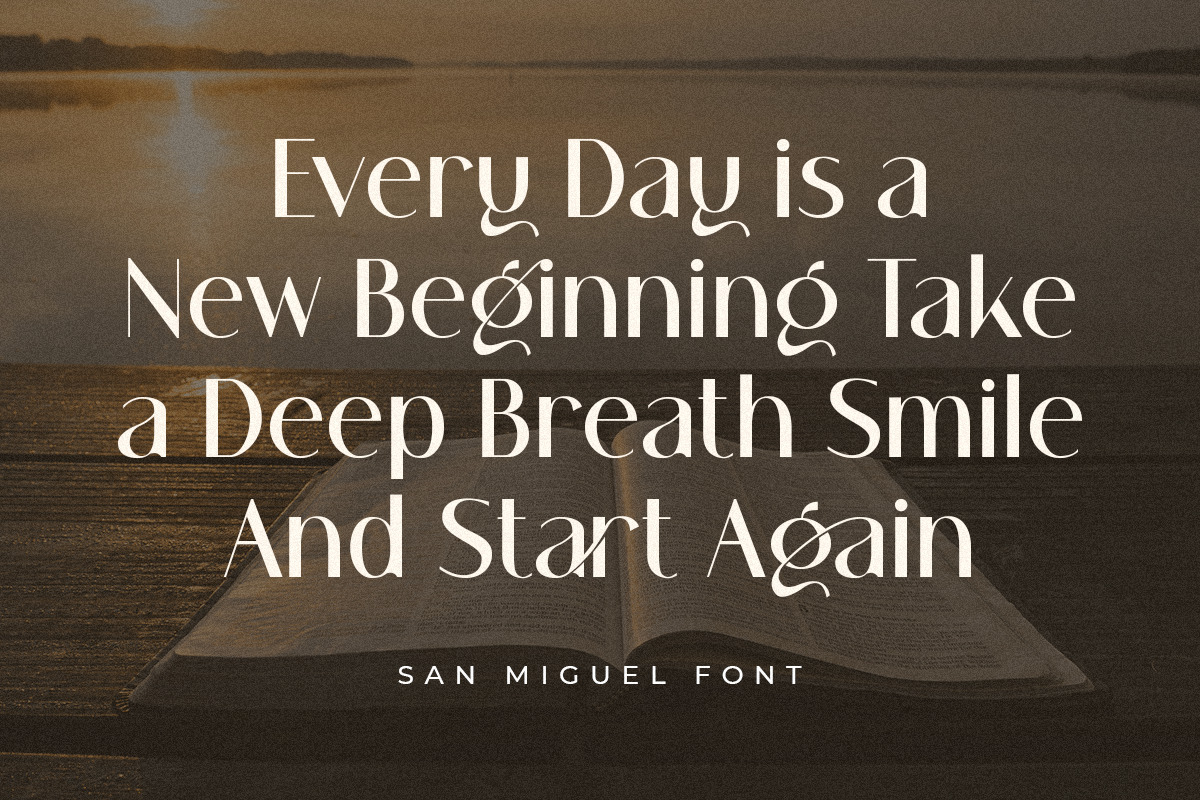 San Miguel - Ligature Feminine Sans Serif San Miguel - Ligature Feminine Sans Serif