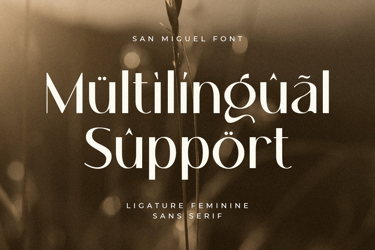 San Miguel - Ligature Feminine Sans Serif San Miguel - Ligature Feminine Sans Serif