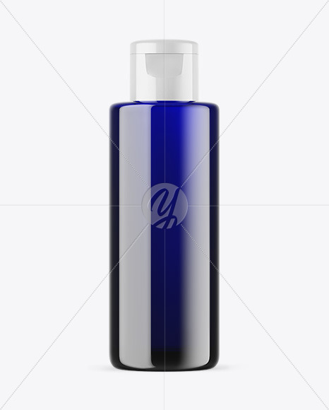 Blue Cosmetic Bottle Mockup