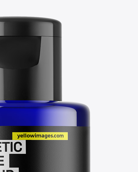 Blue Cosmetic Bottle Mockup