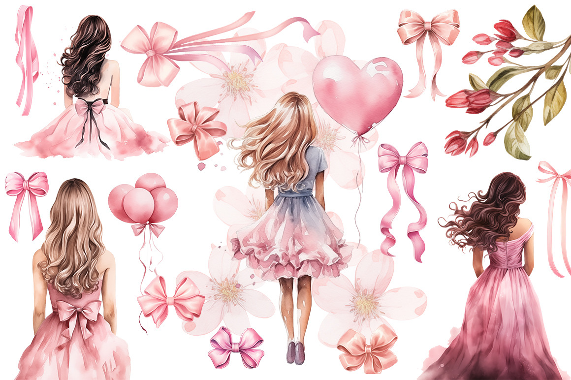 Watercolor Valentine Day PNG